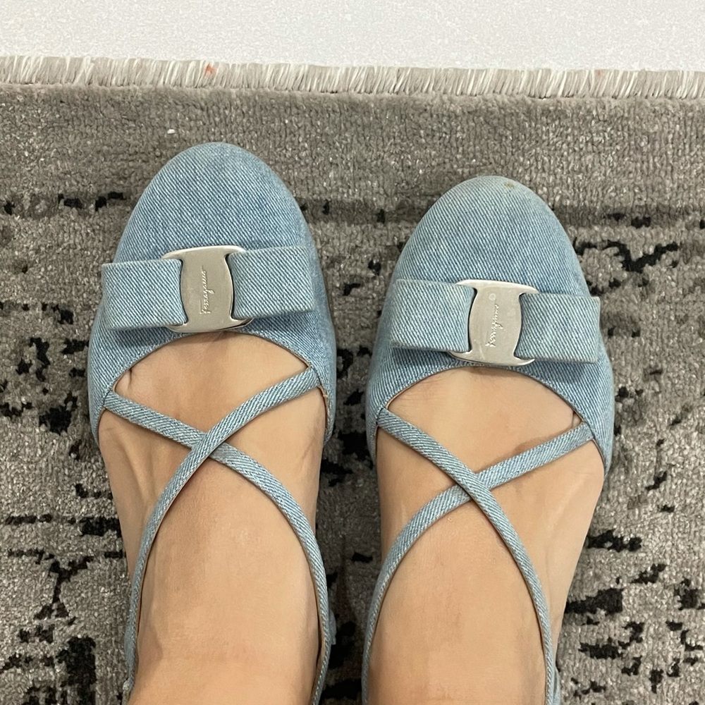 Ferragamo denim flat